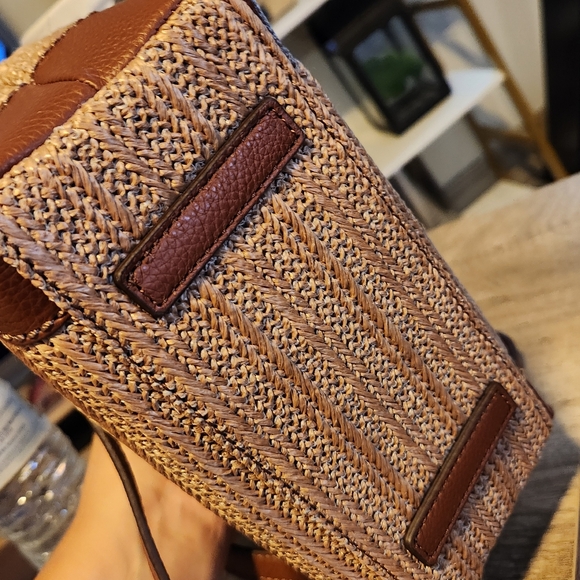 Brighton crossbody MINI bag INTERLOK ALESSA STRAW PURSE NEW - Picture 7 of 8